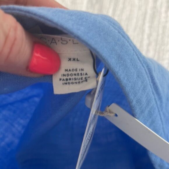 NWT Oversized Caslon Blouse with Pocket - Picture 3 of 4